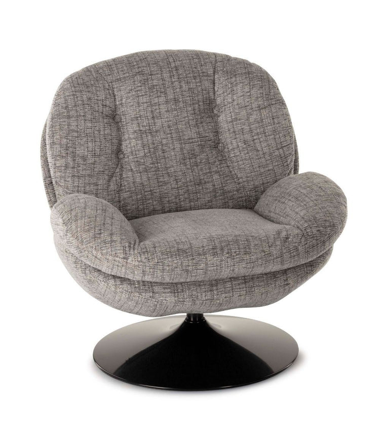 Sillón MEMENTO Heather Gris Jaspeado, base negra