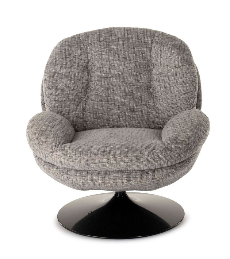 Sillón MEMENTO Heather Gris Jaspeado, base negra