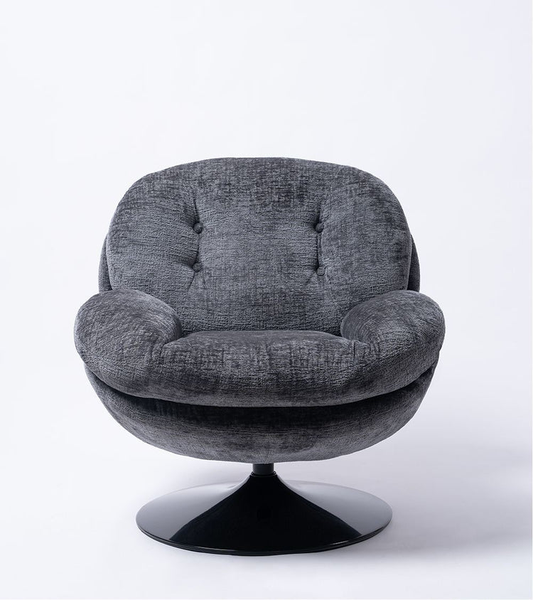 Sillón MEMENTO Heather Gris Oscuro, base negra