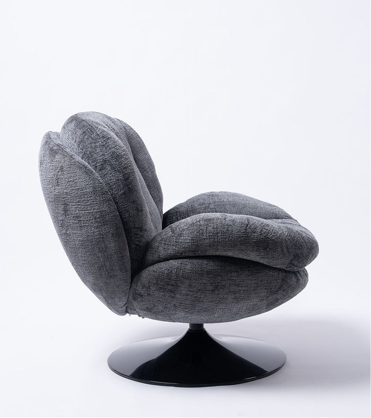 Sillón MEMENTO Heather Gris Oscuro, base negra