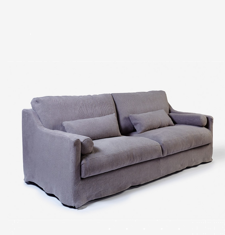 Sofá lino RAMM gris 2 plazas 180 cm