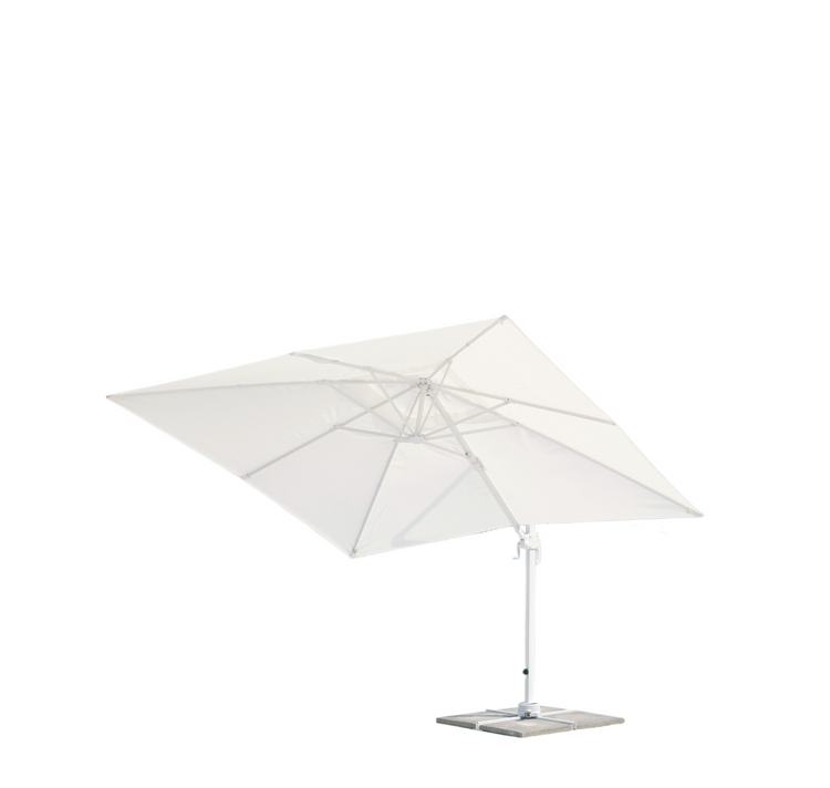 Parasol Jardín GABANA 300 BLANCO base aluminio blanca