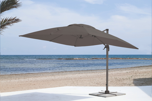 Parasol Jardín GABANA 300 ANTRACITA base aluminio negra