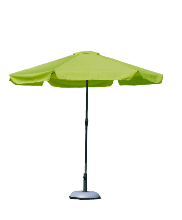 Parasol Jardín  CARACAS 300 polyester 350 gr VERDE PISTACHO base negra