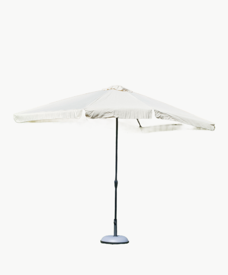 Parasol Jardín  CARACAS 300 polyester 350 gr blanco base negra