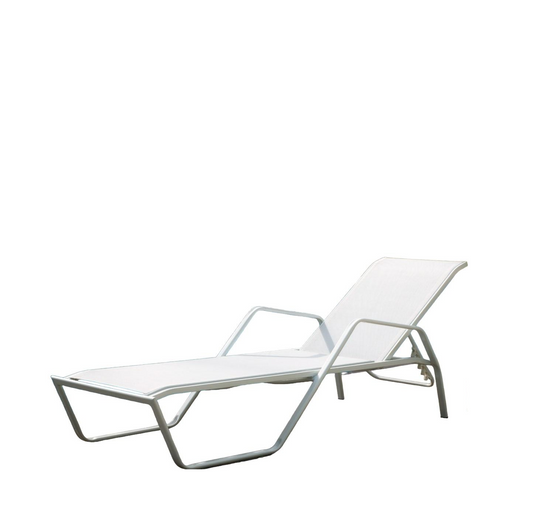 Tumbona para piscina AQUA blanca